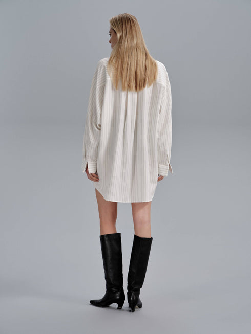 Chemise Rayée Lyra - Blanche